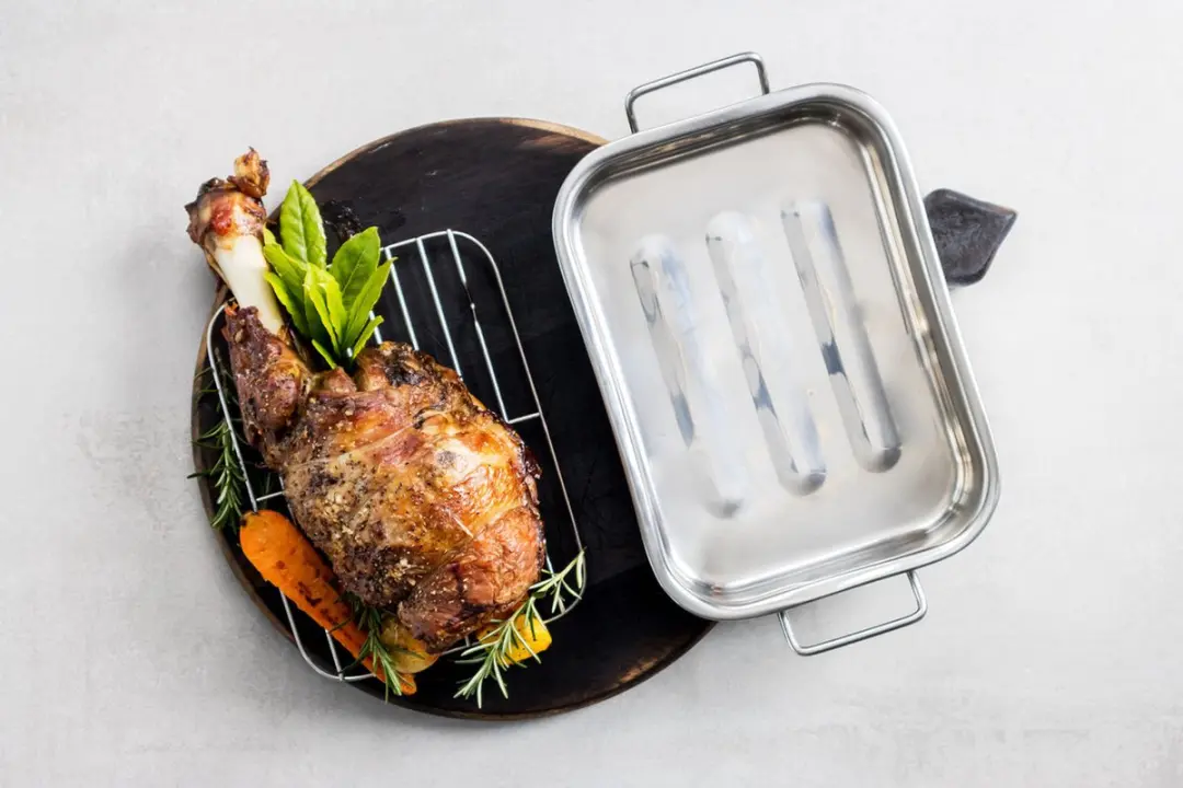 KitchenCraft Braadslede met rek 27x20cm - Zilver