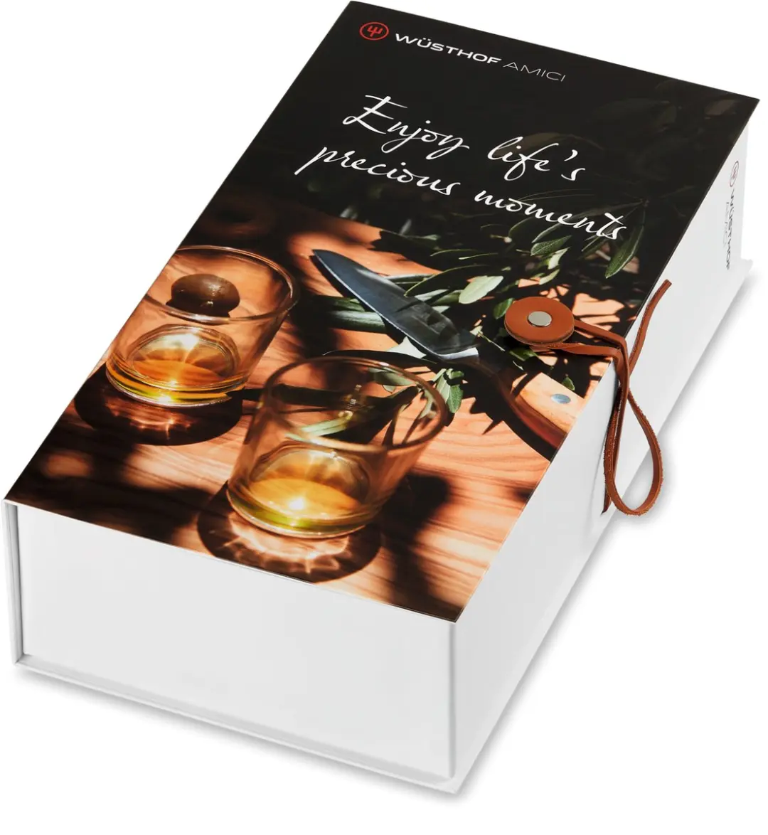 Wusthof Amici Cadeauset - Koksmes 20cm Snijplank Hout Olijfolie