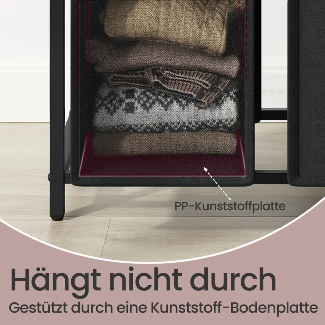 Songmics Wasmand 3 Compartimenten 114L - Met Plank