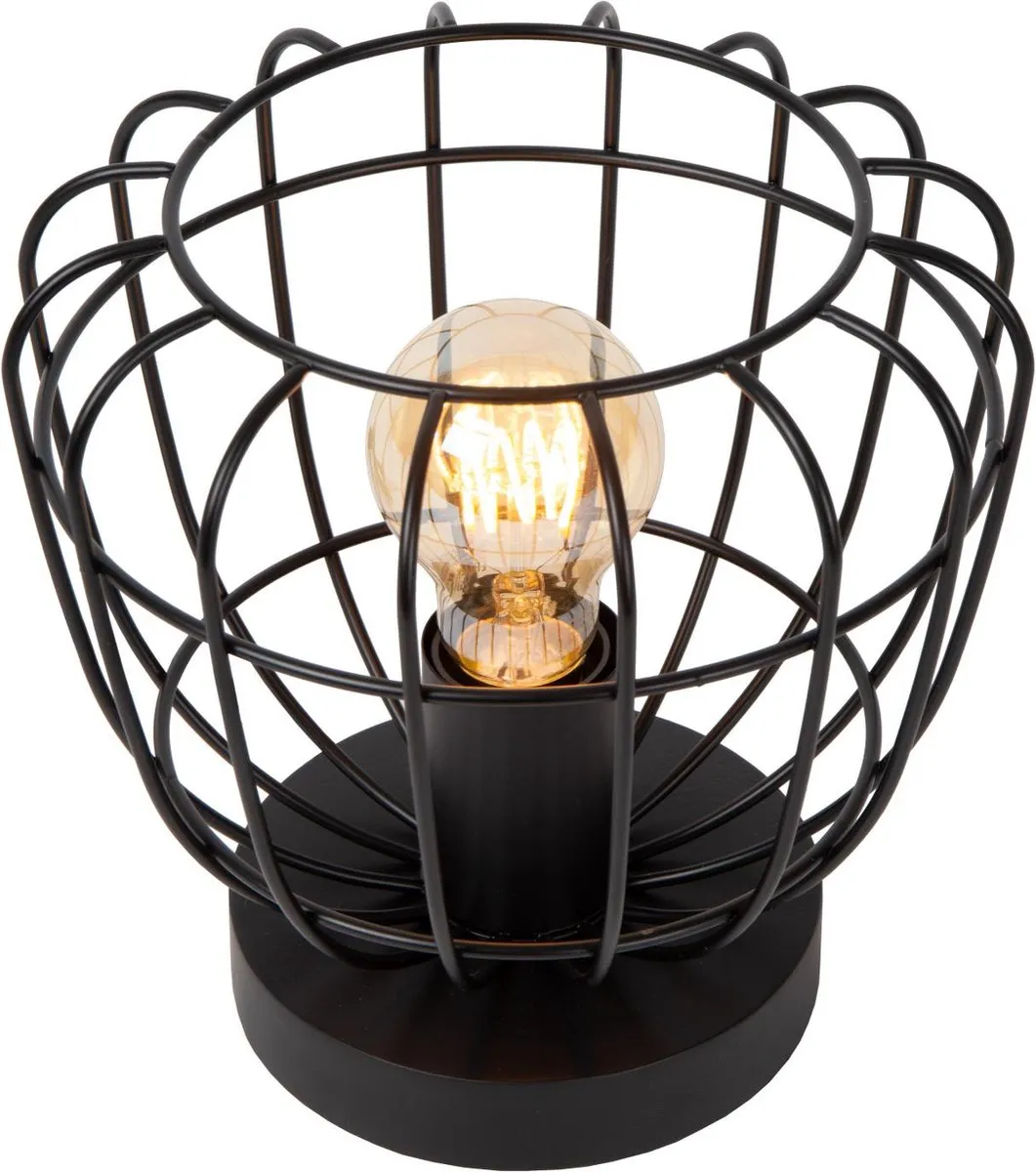 Lucide FILOX Tafellamp Ø20cm - 1xE27 - Zwart