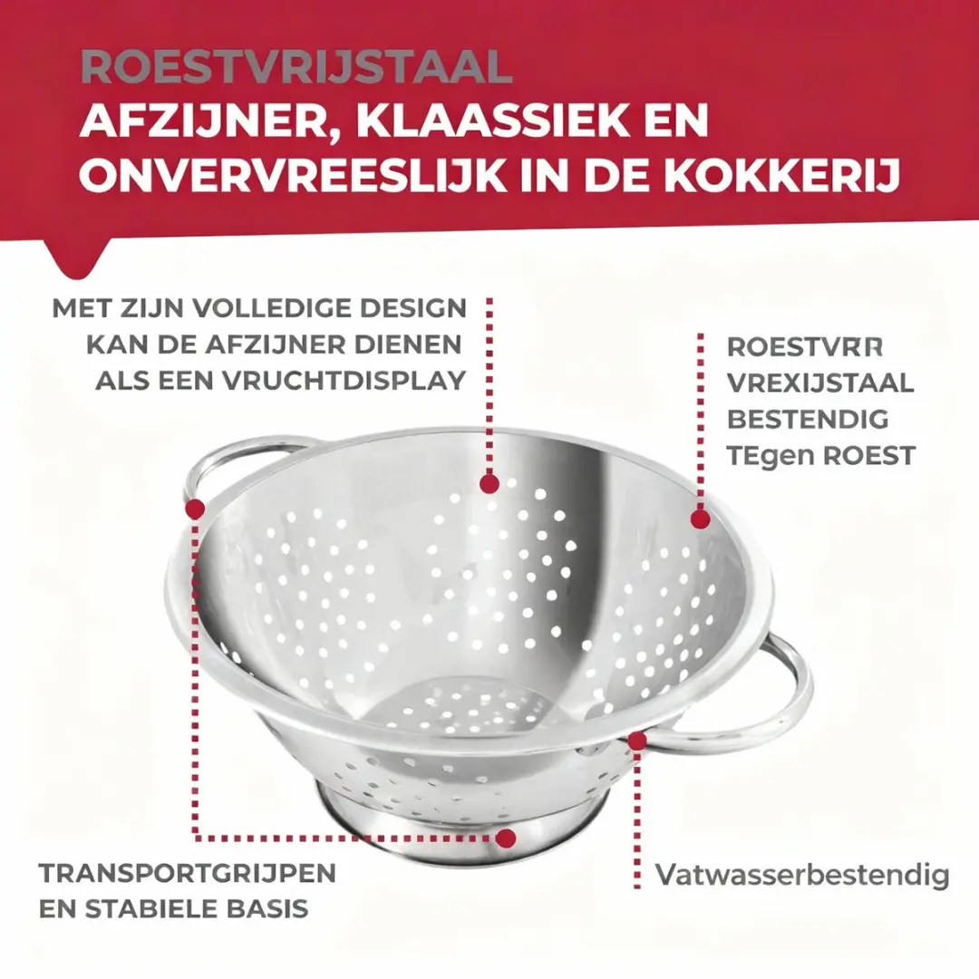 Fackelmann RVS Vergiet 24cm - 28300