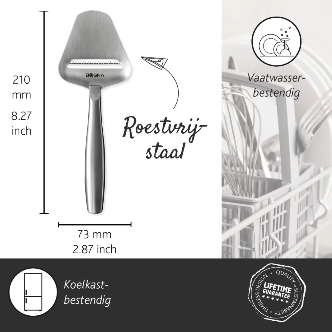 Boska Kaasschaaf Copenhagen RVS - 220x74x20mm - Zilver
