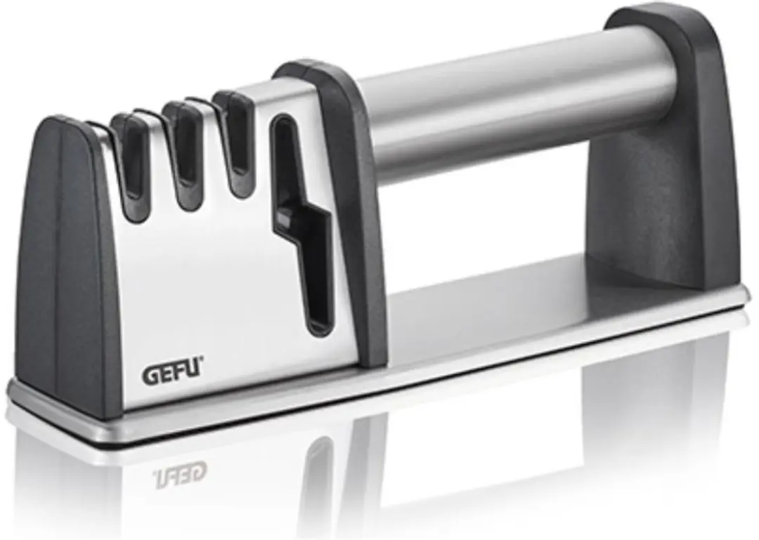GEFU COLT PRO Messen- en Scharenslijper 4-in-1 - Diamant/Wolfraam/Keramiek - RVS