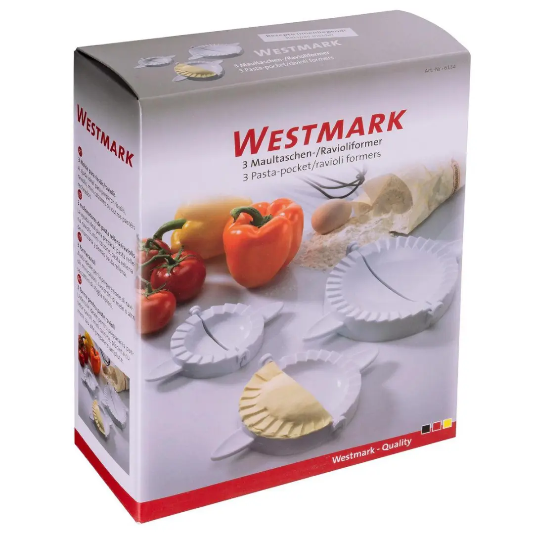 Westmark Raviolimaker-set 3-delig Ø9,5/12/15,5cm - Wit