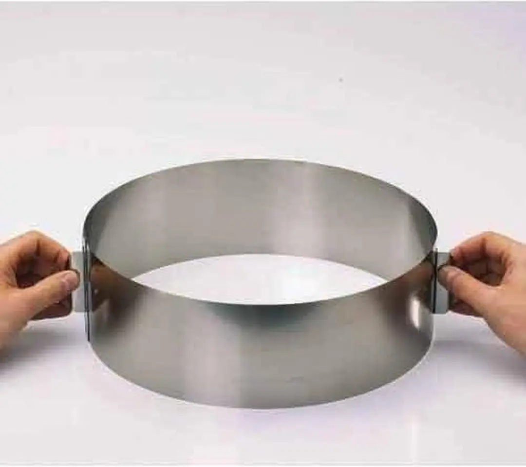 GEFU Tondo XXL Taartring - Ø16,5-32cm - 10cm Hoog - Zilver