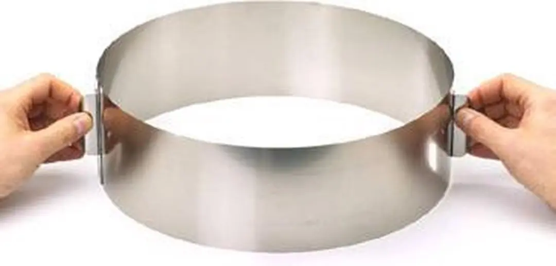 GEFU Tondo XXL Taartring - Ø16,5-32cm - 10cm Hoog - Zilver