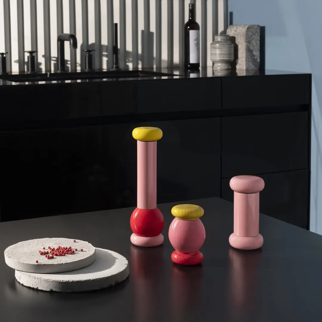 Alessi Sotsass Peper- en Zoutmolen Geel