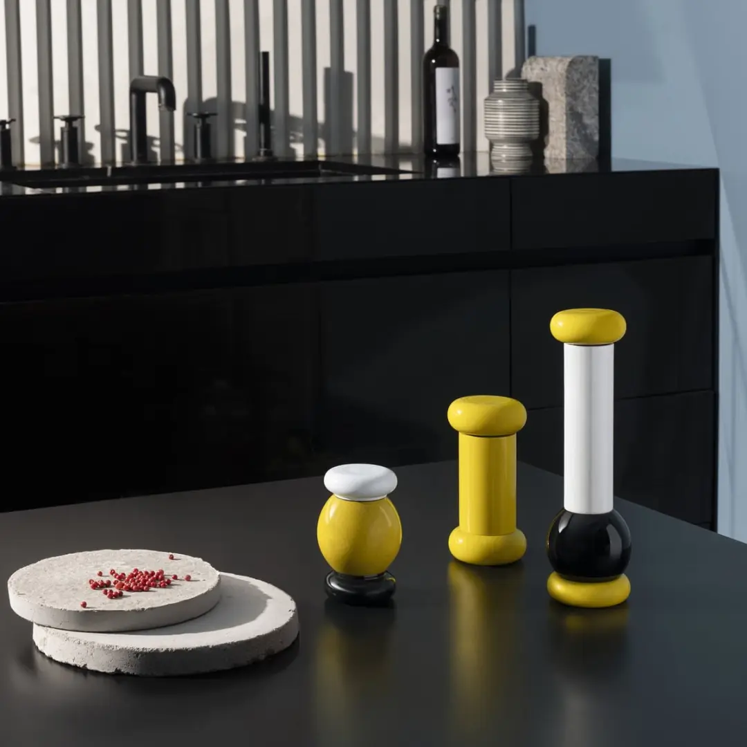Alessi Sotsass Peper- en Zoutmolen Geel