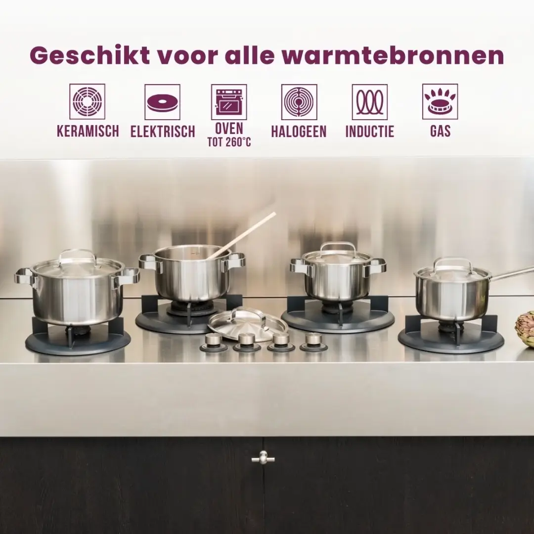 Sola Ruby 7-delig Pannenset - Zilver