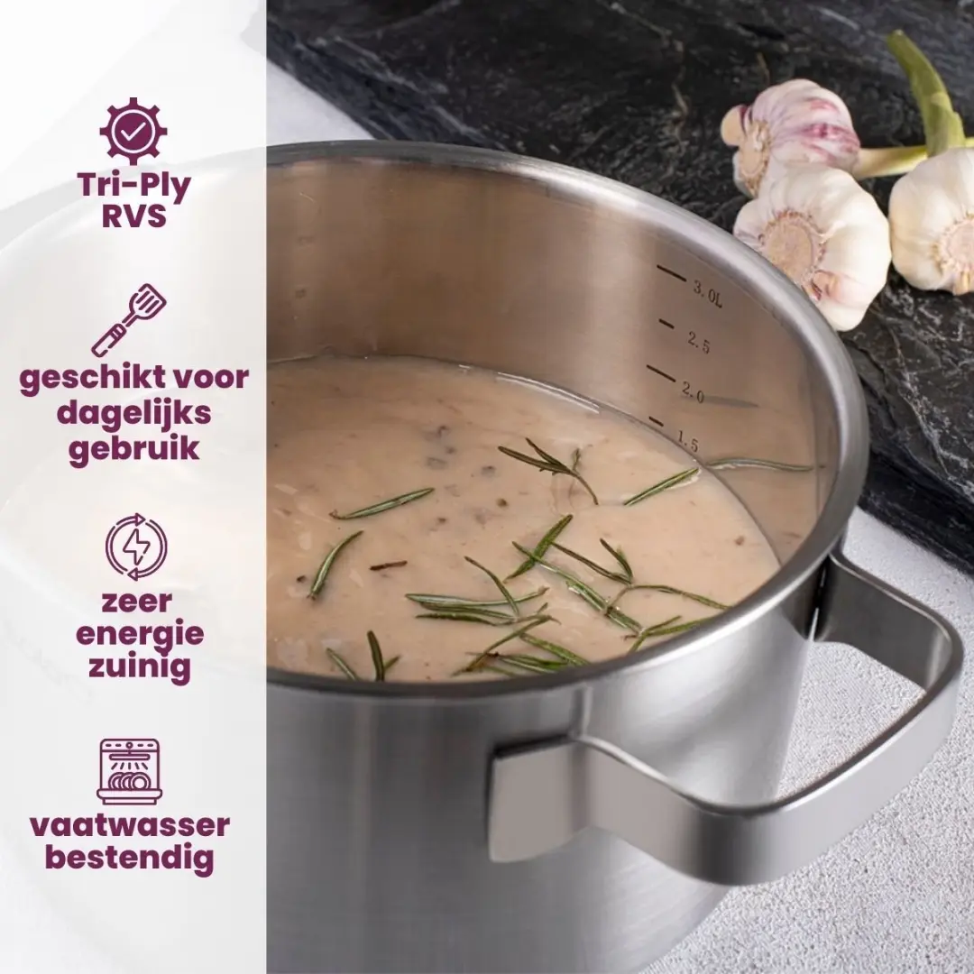Sola Ruby 7-delig Pannenset - Zilver