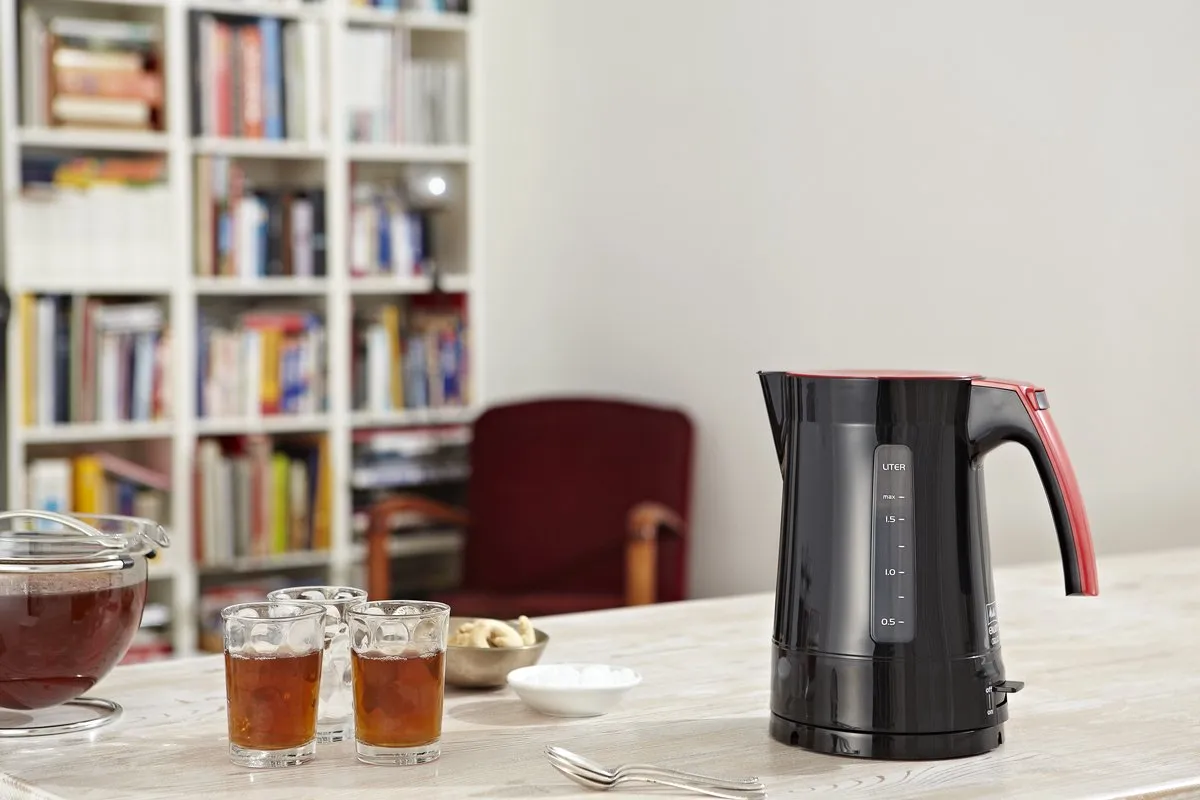 Melitta Enjoy Aqua Waterkoker 1.7L - 2400W - Zwart/Rood