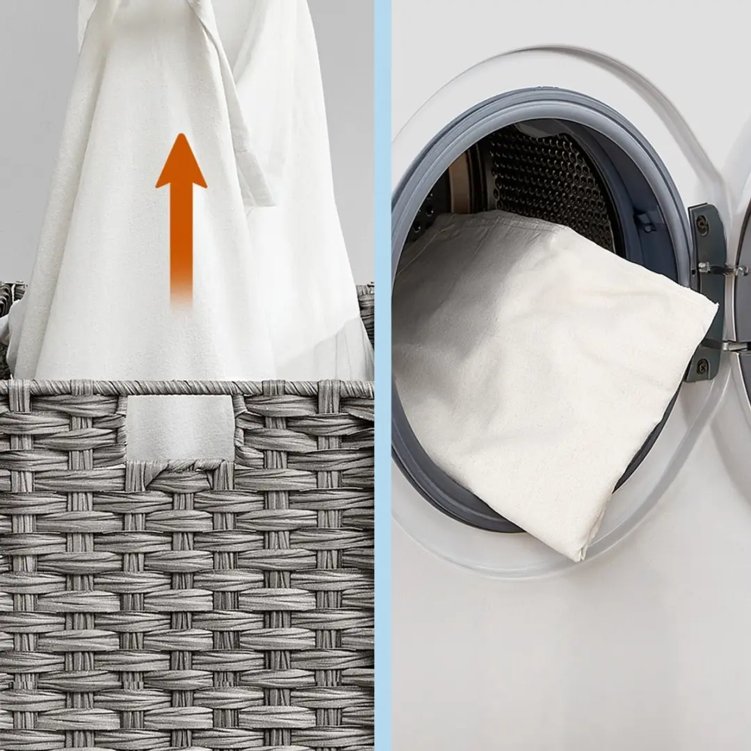 Songmics Wasmand Wassorteerder 160L - Grijs