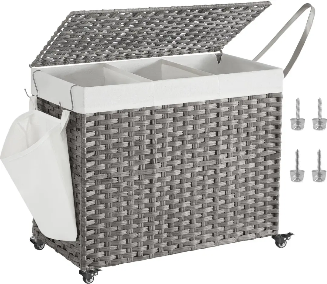 Songmics Wasmand Wassorteerder 160L - Grijs