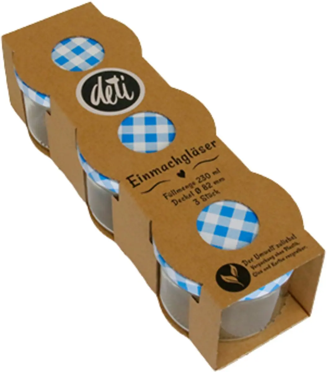 Cosy&Trendy Weckpotten Blauw - 9 Stuks 230ml