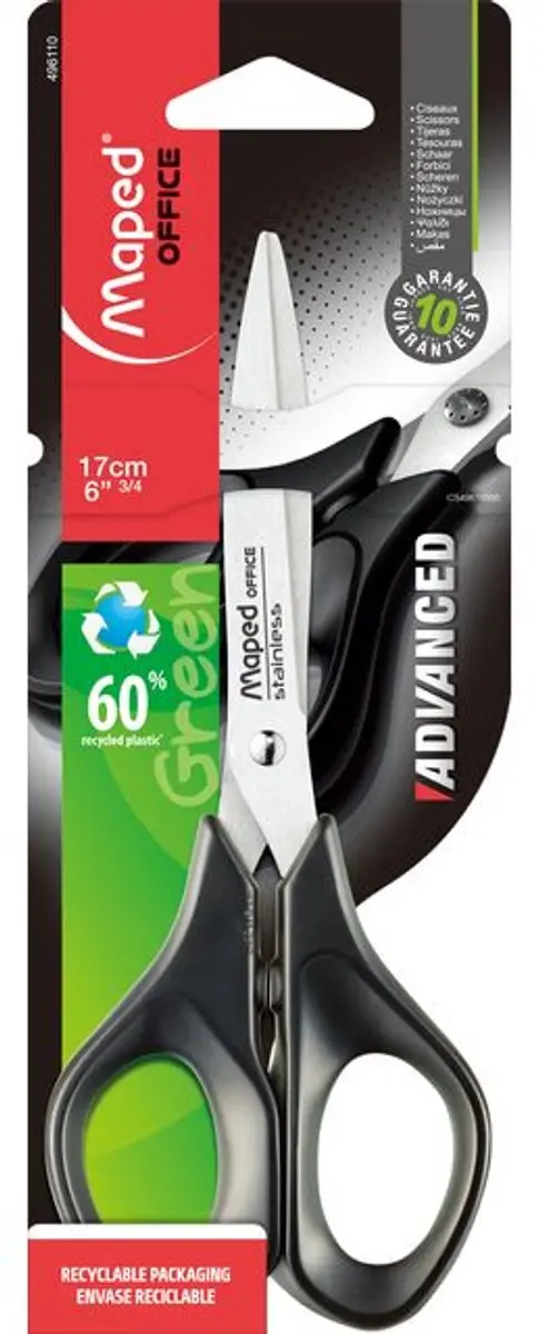 Maped Advanced Green Schaar 17cm - Zwart