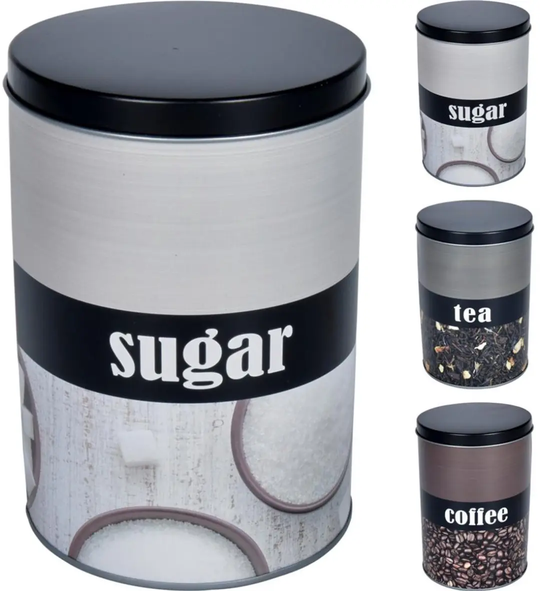 Excellent Houseware Voorraadblik Coffee/Tea/Sugar 1.1L - Ø11cm