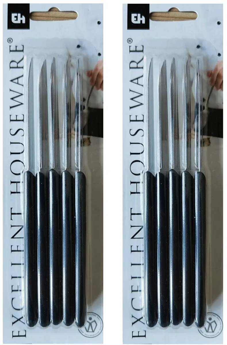 Excellent Houseware Schilmessen 16cm - 10 Stuks - Zwart