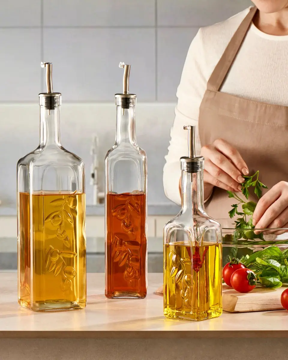 Pasabahce Olieflessen Set 2x345ml - Glashelder
