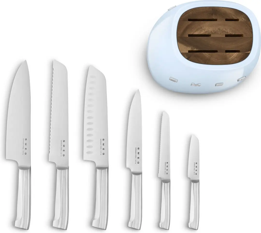 Smeg KBSF02PB Messenblok - 6 Messen - Pastelblauw - afbeelding 6 van 6
