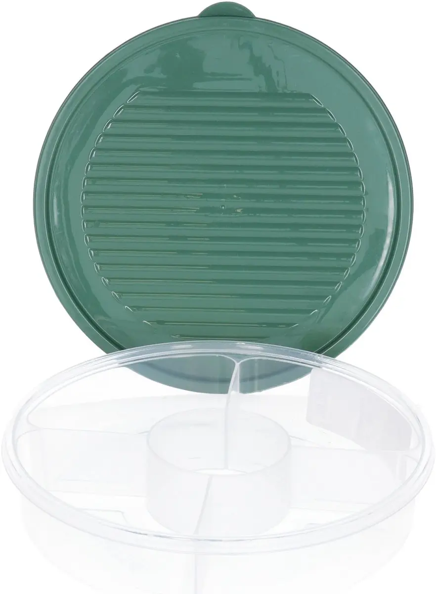 Excellent Houseware Vershoudbakje 2L - 5 Vakken Donkergroen