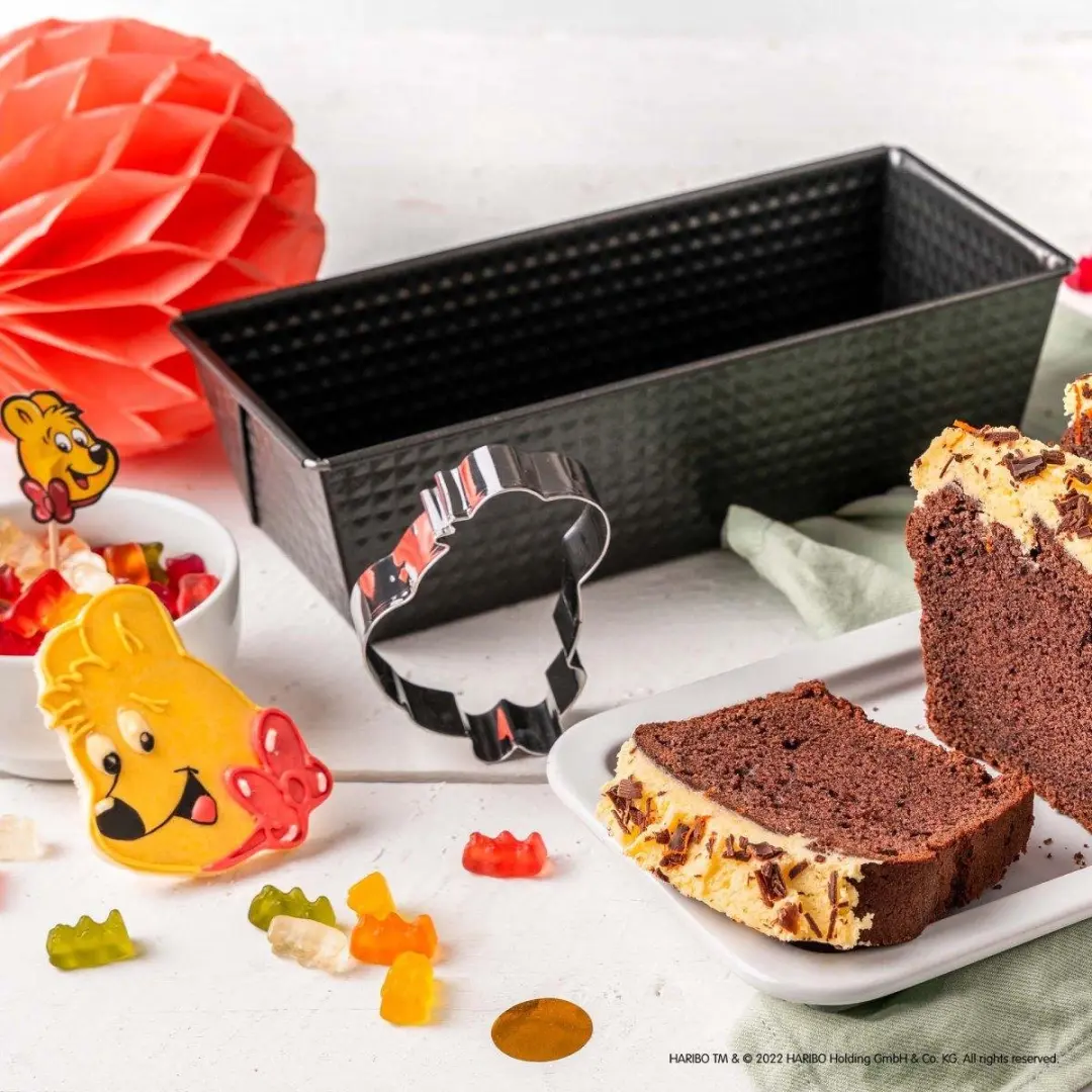 Zenker Cakevorm 25cm met Haribo-uitsteker - Zwart