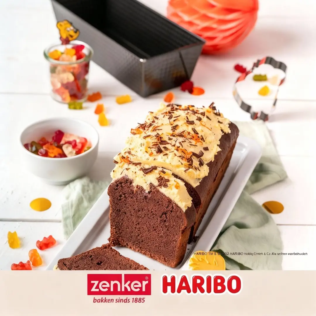 Zenker Cakevorm 25cm met Haribo-uitsteker - Zwart