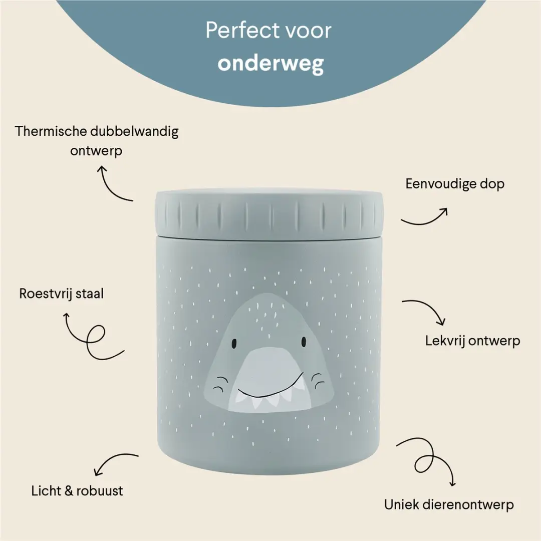 Trixie Mr Shark Thermo Lunchbox 500ml - Blauw