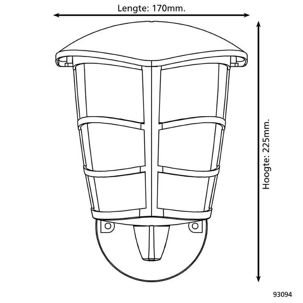 Eglo Aloria Outdoor Wandlamp E27 - 17cm Wit