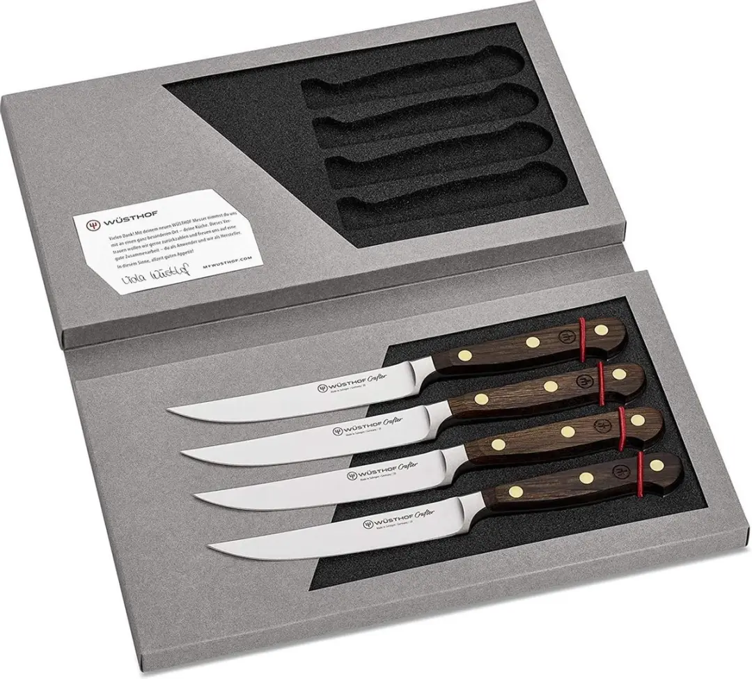 Wusthof Crafter Premium Steakmessen 4-delig - Hout