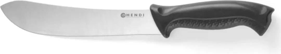 HENDI Slagersmes 330mm - Roestvast Staal - Zwart Heft