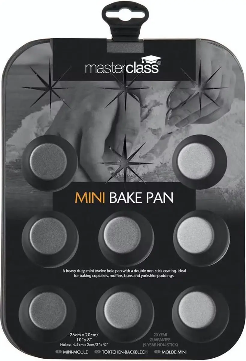MasterClass Anti-Aanbak Mini Taartpan 4.5cm - Zwart - afbeelding 6 van 6