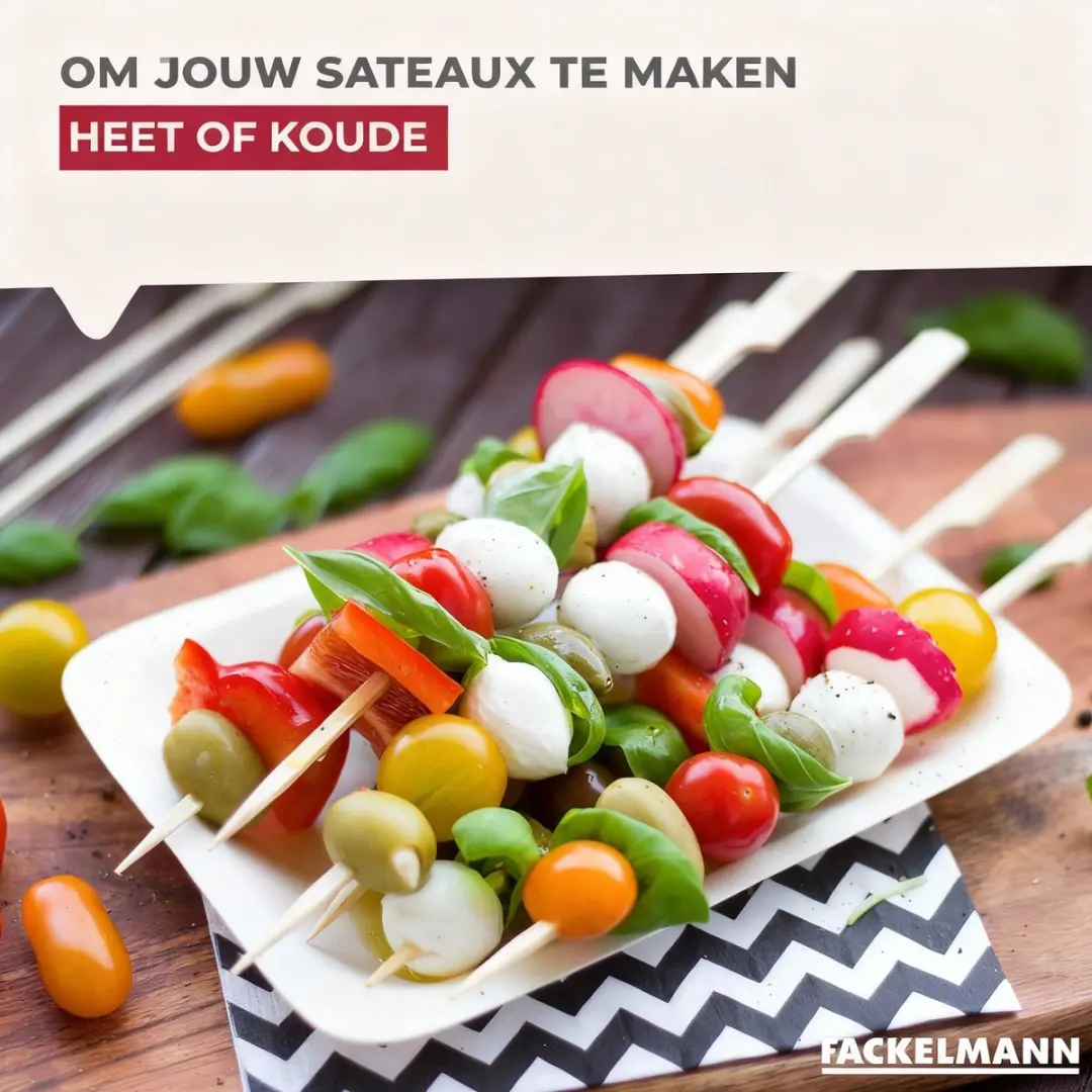 Fackelmann Nature Satéprikkers 15cm - 70 Stuks - Drankje