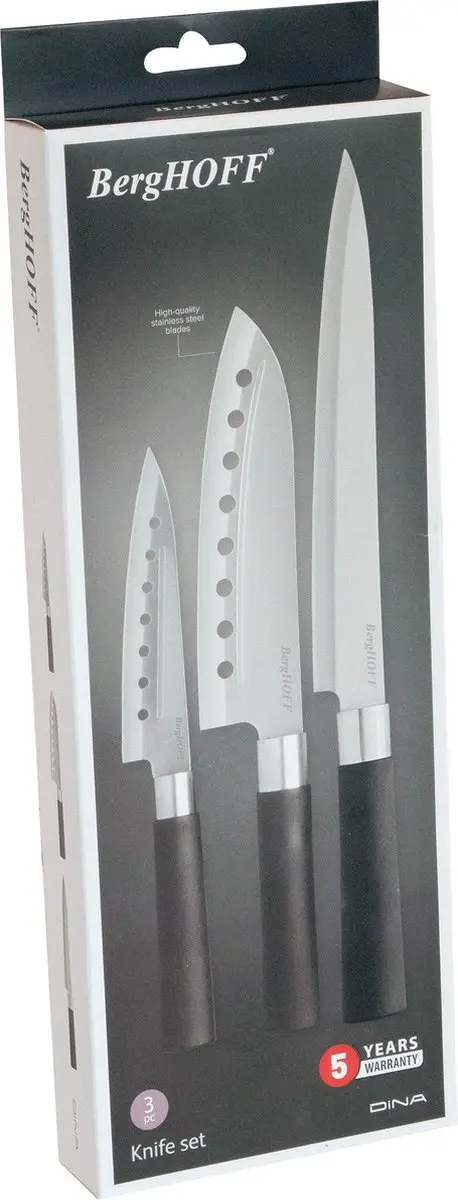 BergHOFF DiNA Codon Messenet 3-delig - Zwart