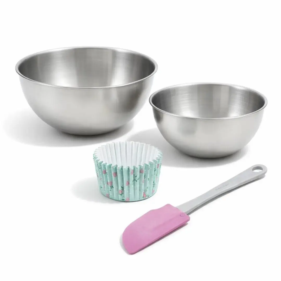 Zenker Vintage Muffinvormpjes Set 50 Stuks - 2 Mengkommen + Spatel