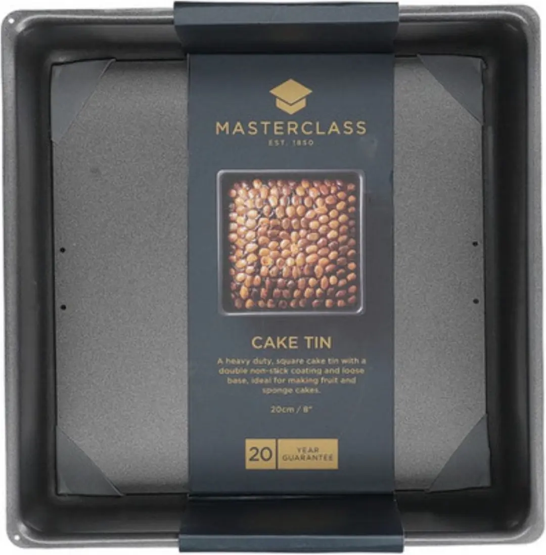 Masterclass Diepe Vierkante Cakevorm 20cm - Grijs