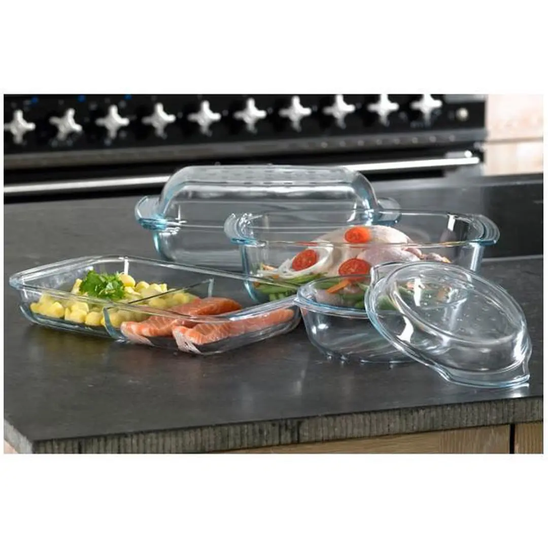Cosy&Trendy Ovenschaal 2-vaks - 3,6L - Transparant