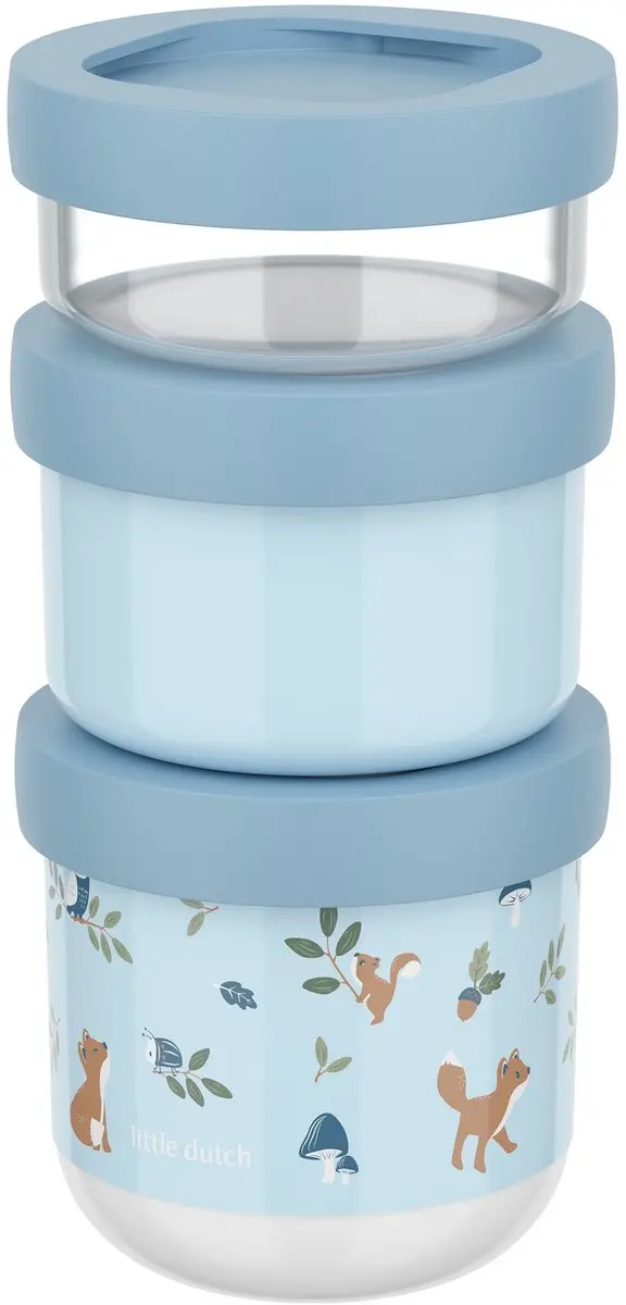 Mepal Mio Snackbox 3-delig 550ml Forest Friends