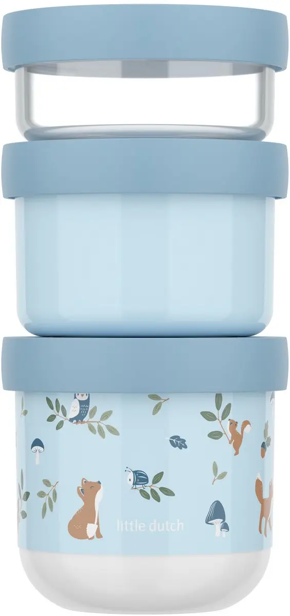 Mepal Mio Snackbox 3-delig 550ml Forest Friends - afbeelding 6 van 6