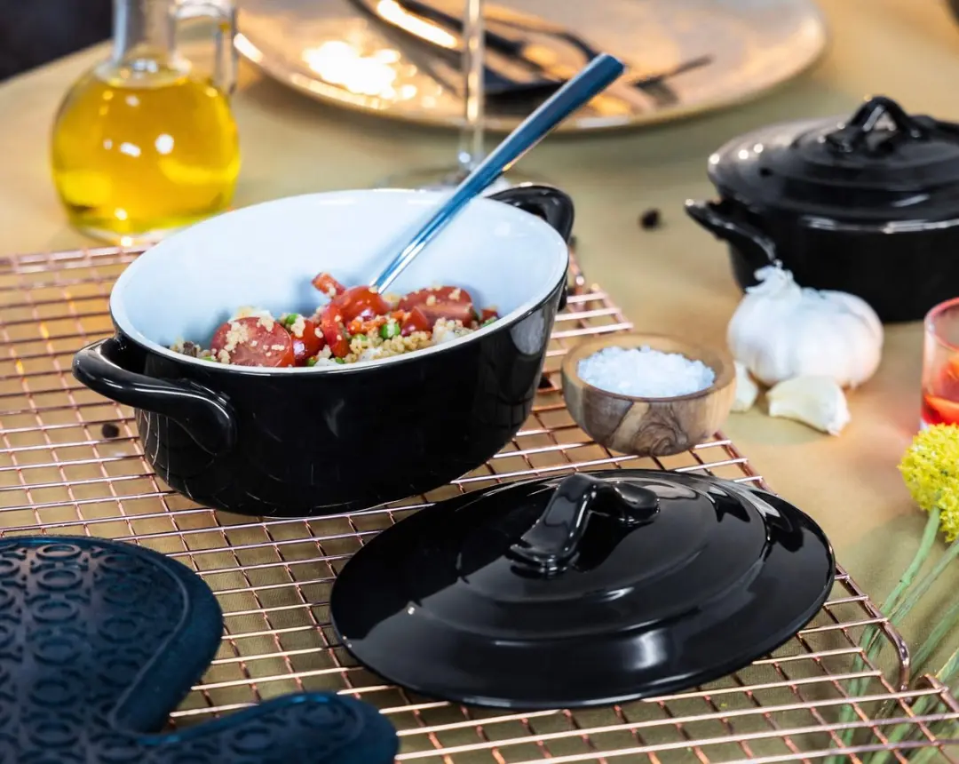 Cosy&Trendy Ovenschotel Zwart - 500ml - Ø16,5x13cm