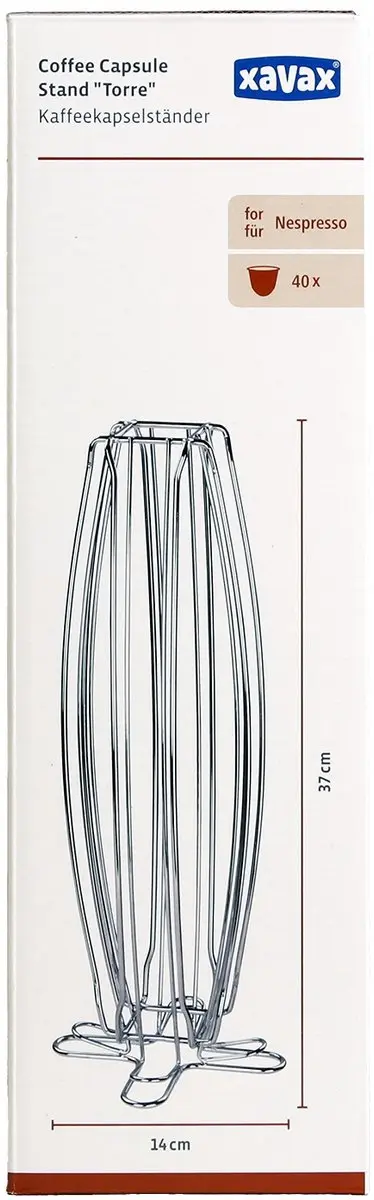 Xavax Capsule Standaard 40 - 16 Nespresso - Zilver