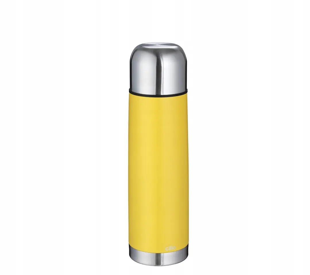 Cilio Colore Thermosfles 750ml Mat Zwart/Zilver