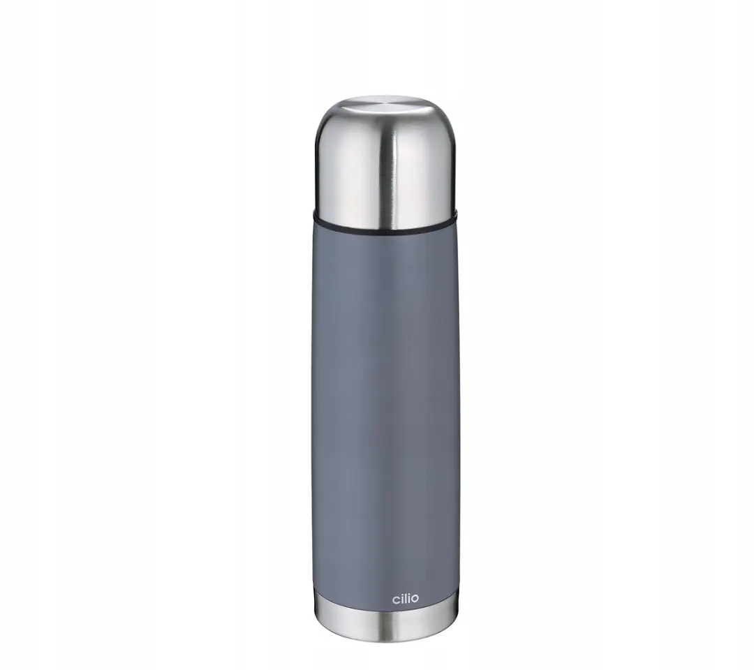Cilio Colore Thermosfles 750ml Mat Zwart/Zilver