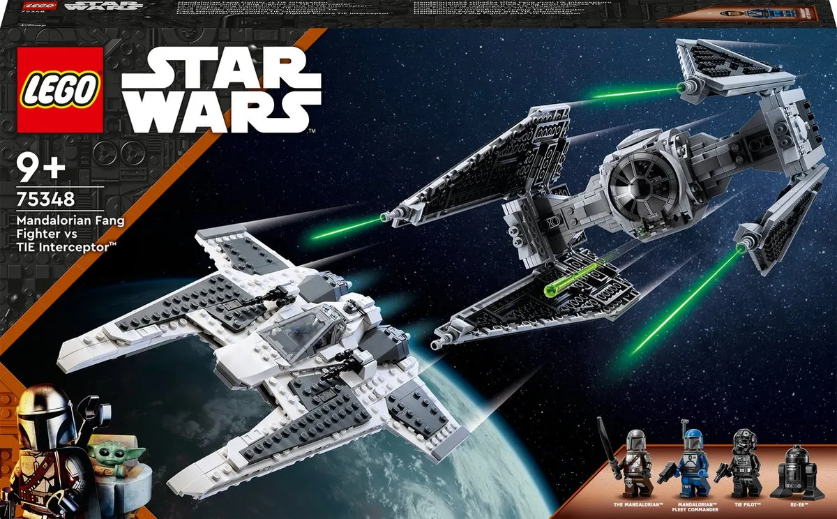 LEGO Star Wars Mandalorian Fang Fighter vs. TIE Interceptor 75348 - 957 Stukken
