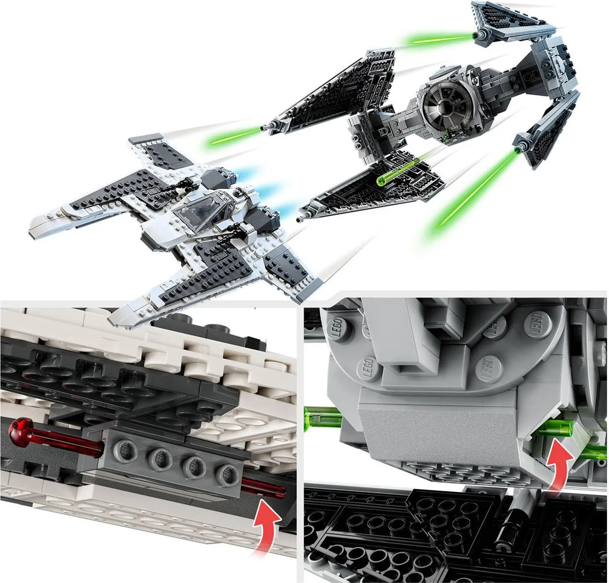 LEGO Star Wars Mandalorian Fang Fighter vs. TIE Interceptor 75348 - 957 Stukken - afbeelding 6 van 6