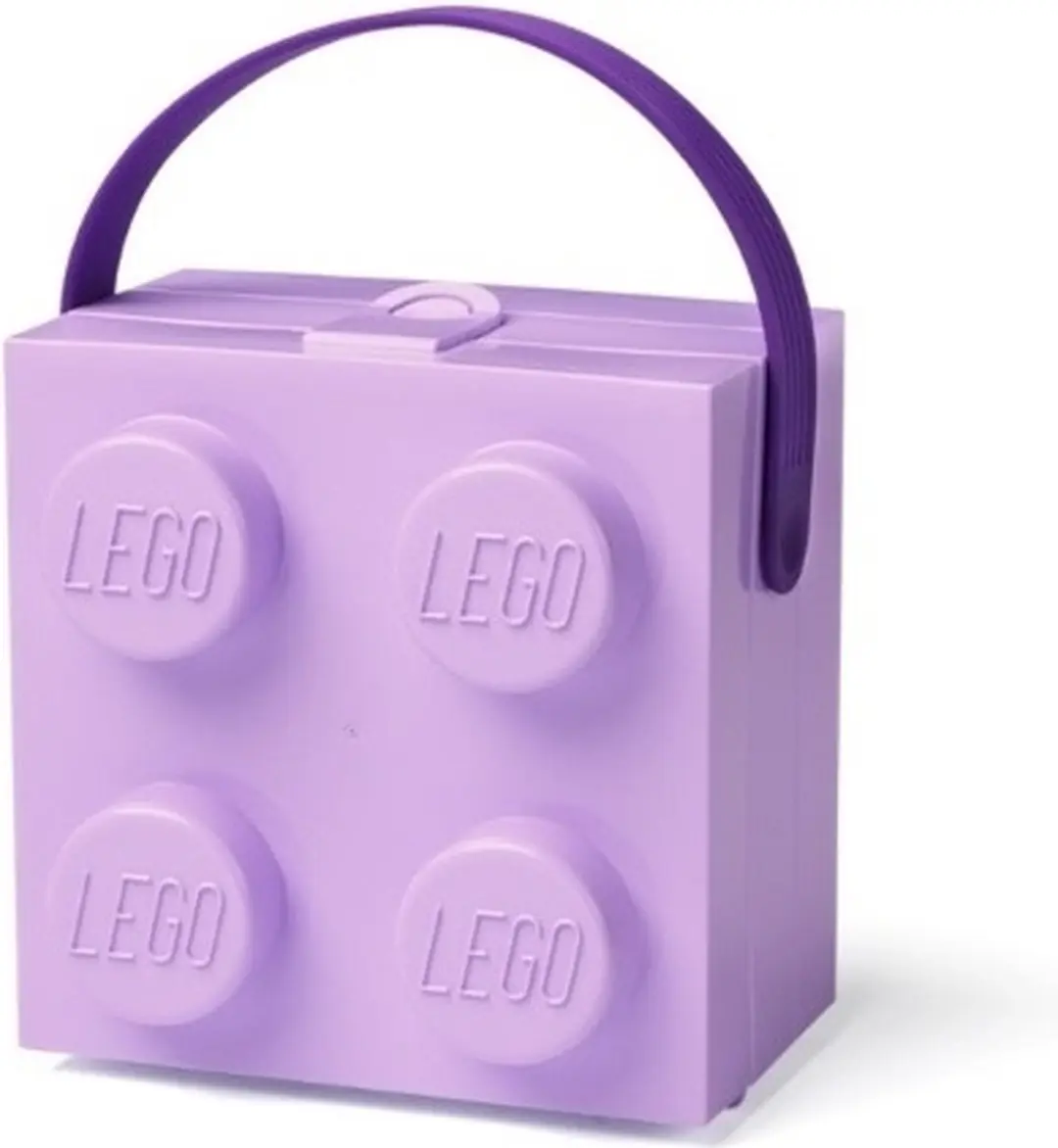 LEGO Lunchbox Brick 4 met Handvat - 3.3L - Paars
