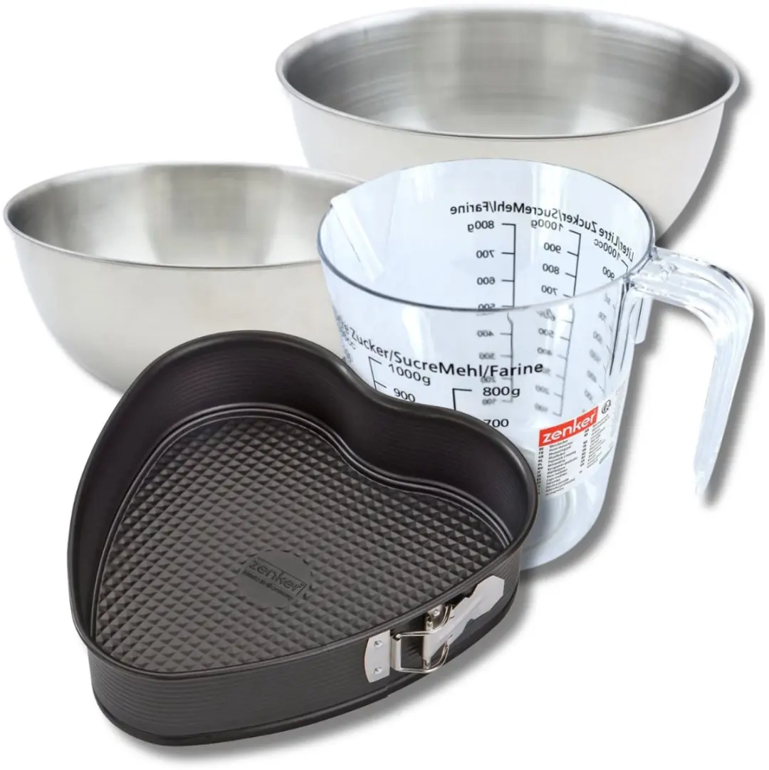 Zenker Bakkersset Hartvormige Taartvorm 27x25cm