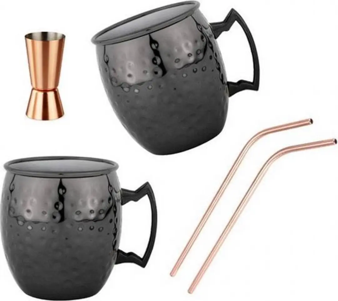 The Bastard Mule Set - 2 Stuks 550ml - Zwart