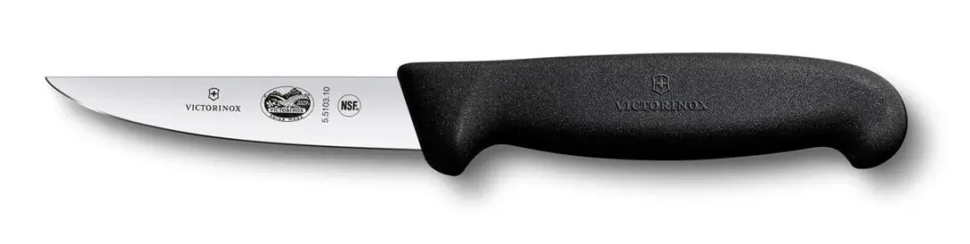 Victorinox Fibrox Poeliersmes 10cm - Zwart