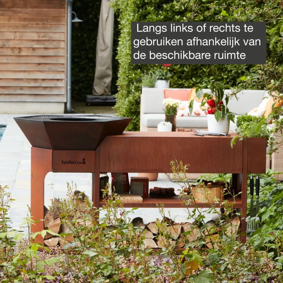 Barbecook Nestor Island Cortenstaal - 190x55x100cm
