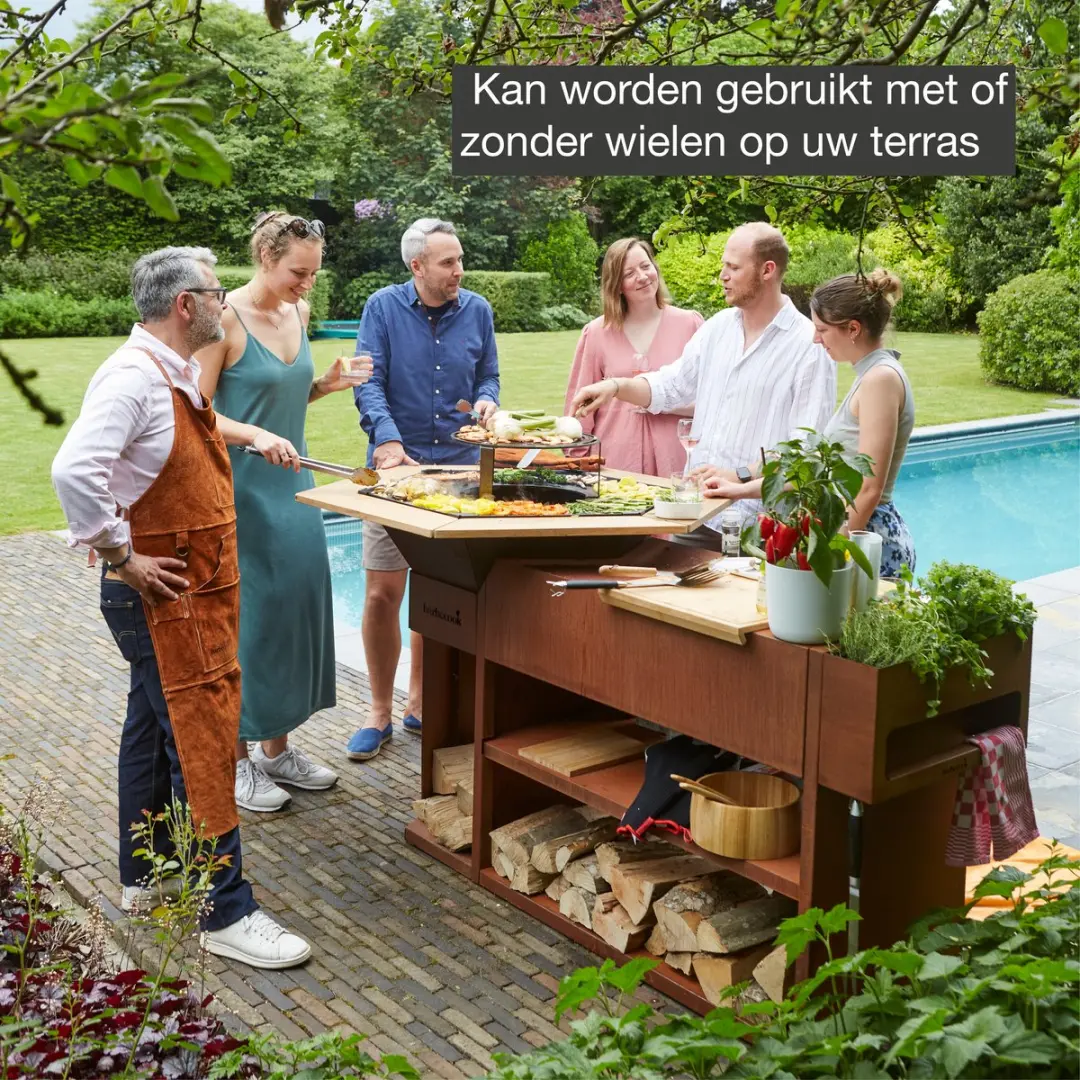 Barbecook Nestor Island Cortenstaal - 190x55x100cm - afbeelding 6 van 6